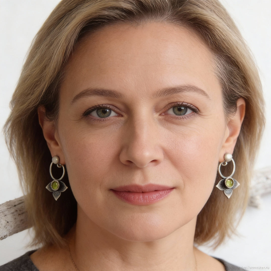 Vintage kolczyki z żółtymi kryształami