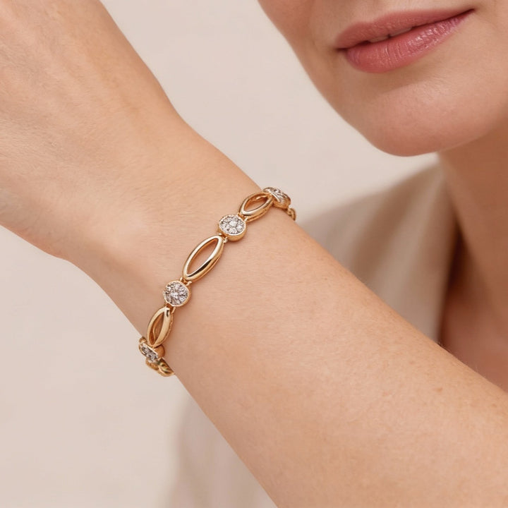 Elegancka Bransoletka Pozłacana