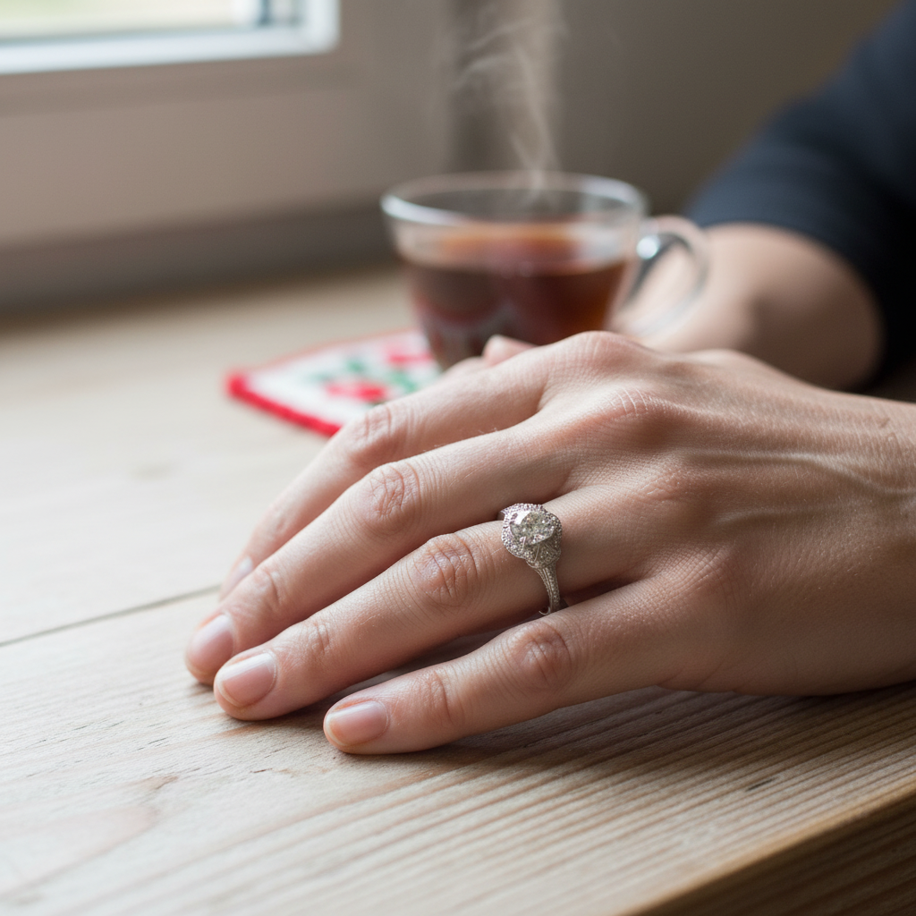 Pierścionek Vintage z Szmaragdem