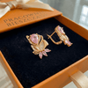 Kolczyki Amorette Rosepetal | Różowe Złoto