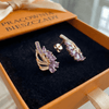 Kolczyki Viorelle Amethyst Wing | Różowe Złoto