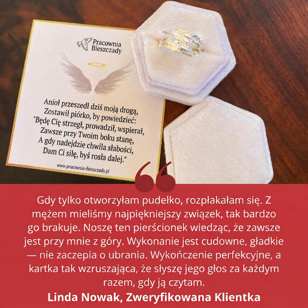 Pierścionek "Piórko Anioła"