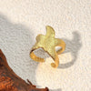 Pierścionek Vintage Gold Wide Crystal