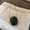 Naszyjnik Klasyczny - Łańcuch Srebrny i Kamień Czarny